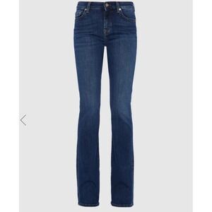 7 For All Mankind Kimmie Bootcut Jeans Dark Wash Mid Rise Stretch Womens Size 26
